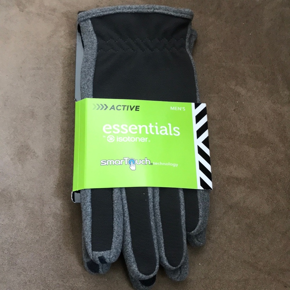 NEW Mens Isotoner Smart Touch Gloves - Large